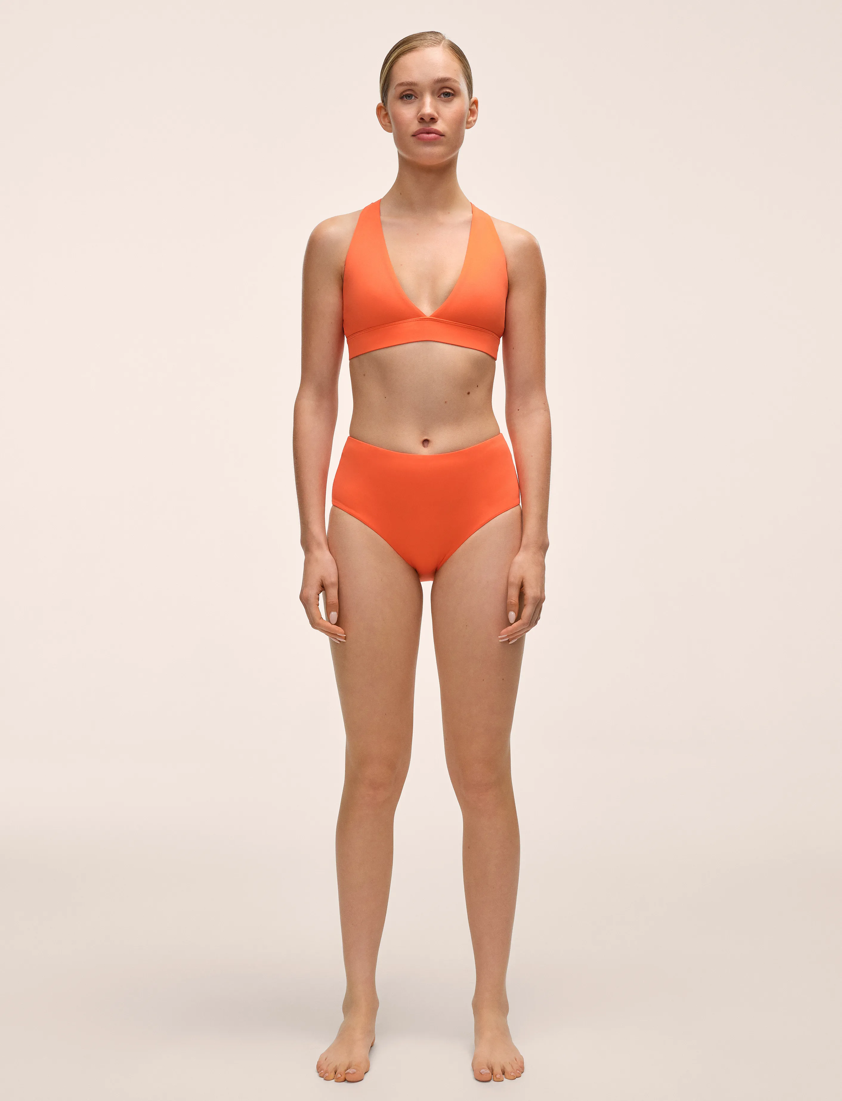 Casall High Waist Bikini Hipster, Kvinder, Højtaljet Bikini Hipster, Orange, Str: 36