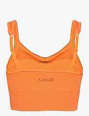 Casall - Seamless Rib Padded Sports Bra - spordirinnahoidjad - juicy orange - 1