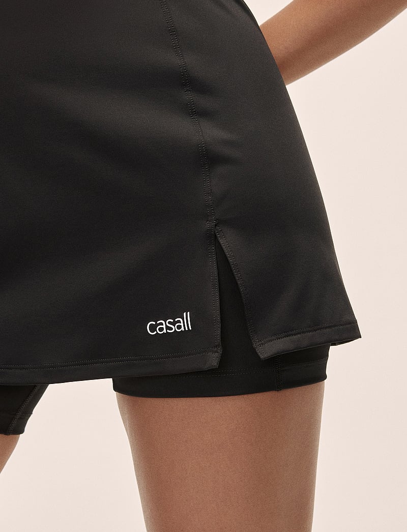 Casall - Court Slit Skirt - kleider & röcke - black - 4