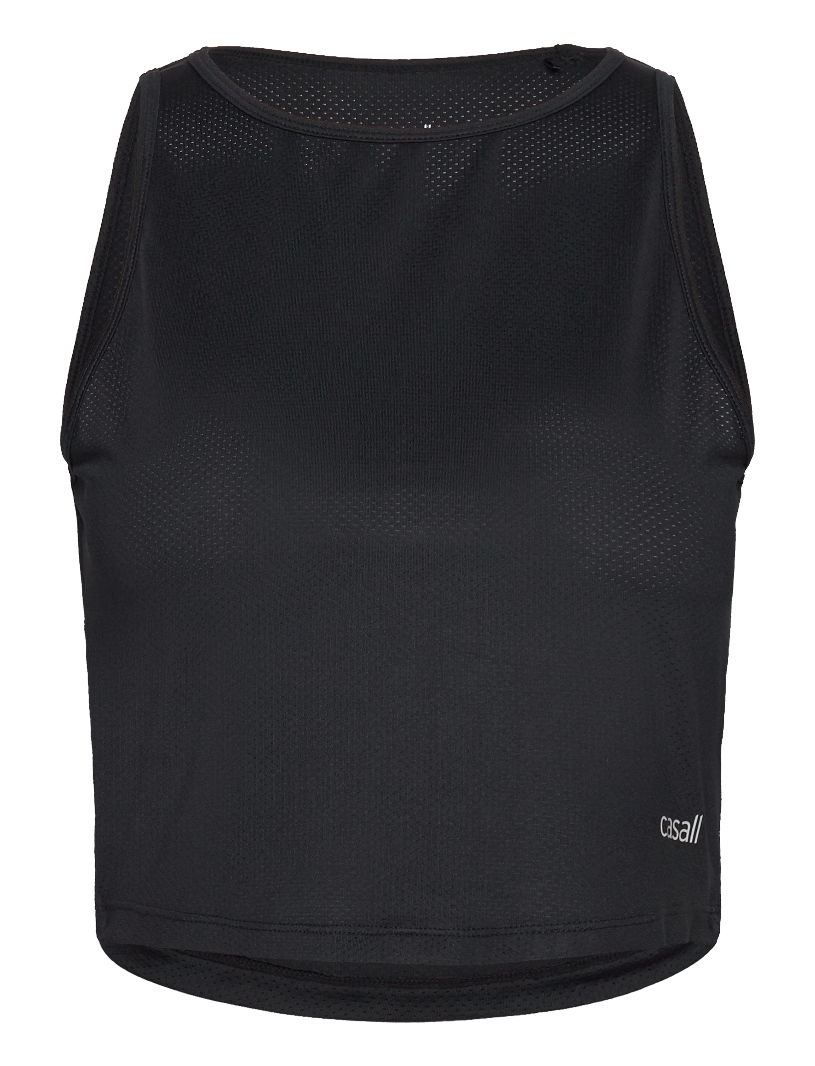 CASALL Laser Mesh Crop Oberteil Schwarz - M - Damen