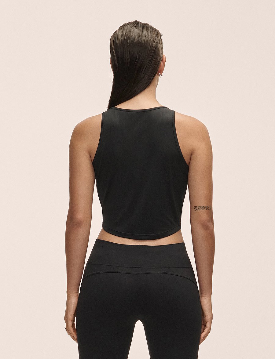 Casall - Laser Mesh Crop Top - crop tops - black - 3