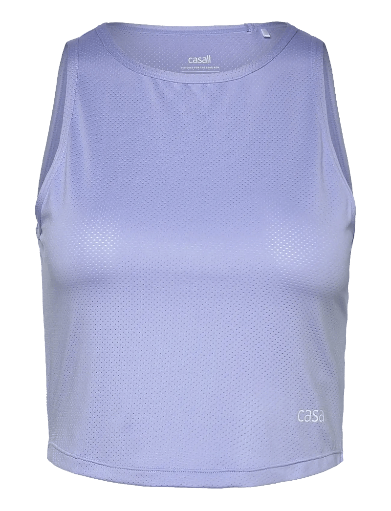 Casall - Laser Mesh Crop Top - crop tops - blueberry mist - 1