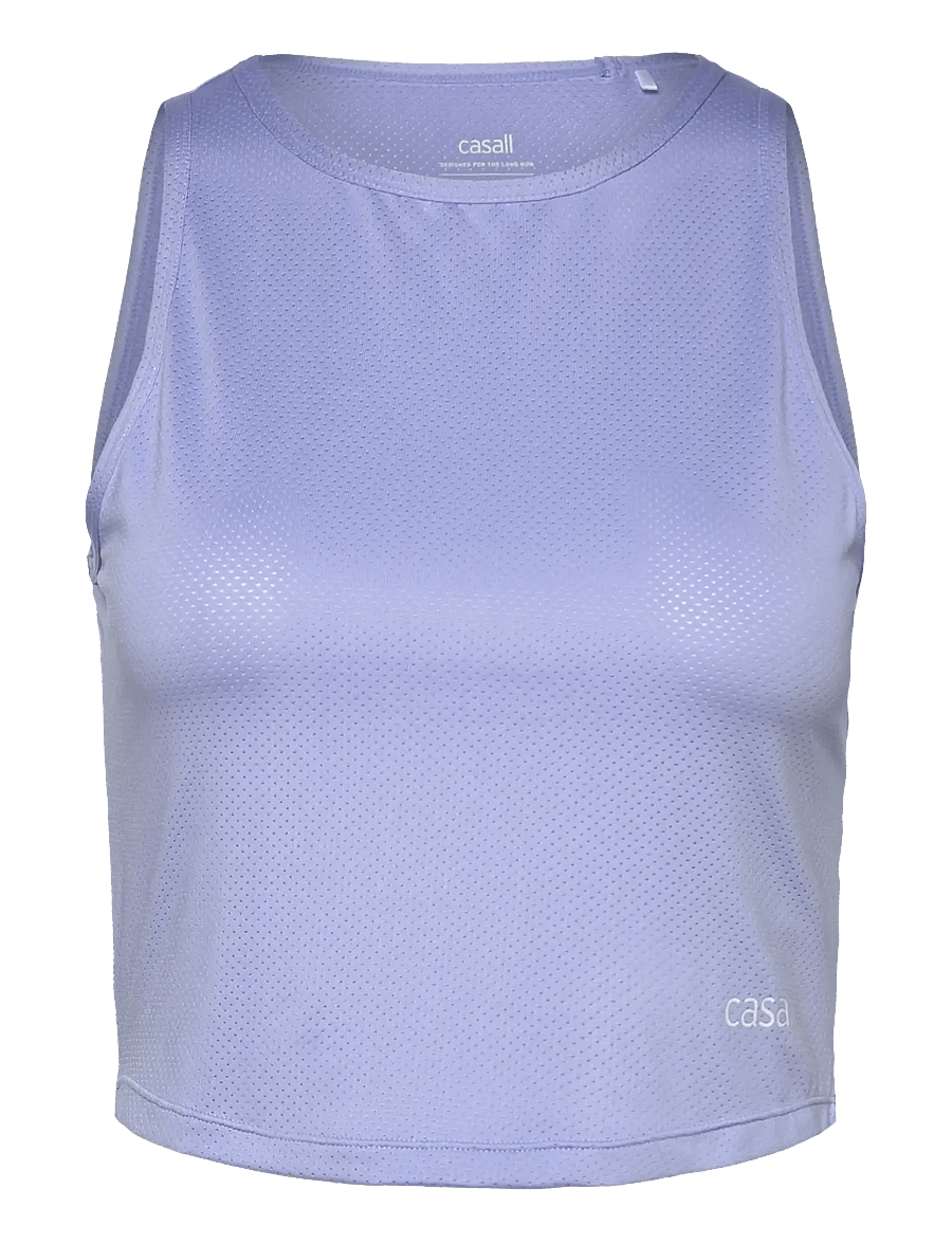 Casall - Laser Mesh Crop Top - crop tops - blueberry mist - 1