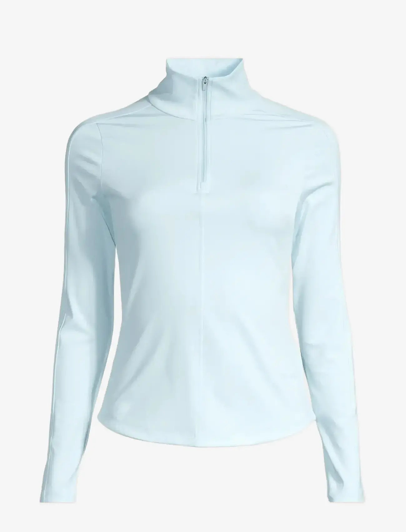 Casall - Serene Half Zip Long Sleeve - tops - aqua glow - 1