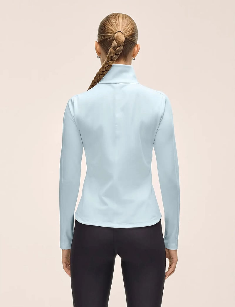 Casall - Serene Half Zip Long Sleeve - tops - aqua glow - 2