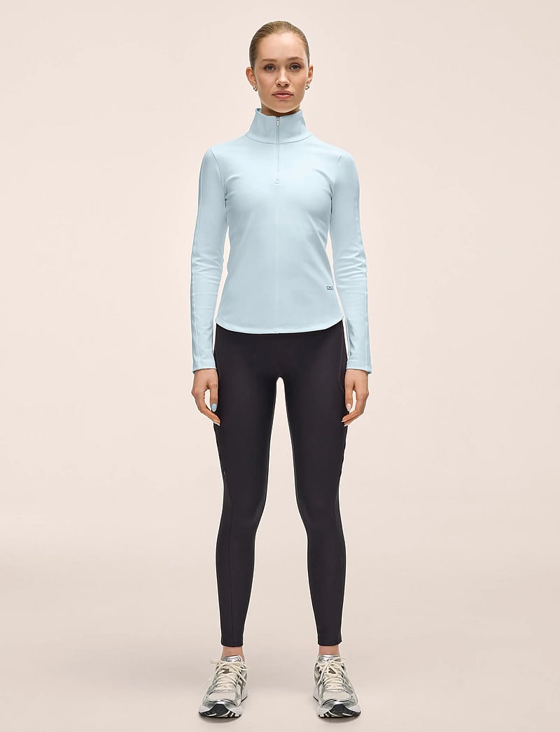 Casall - Serene Half Zip Long Sleeve - tops - aqua glow - 3