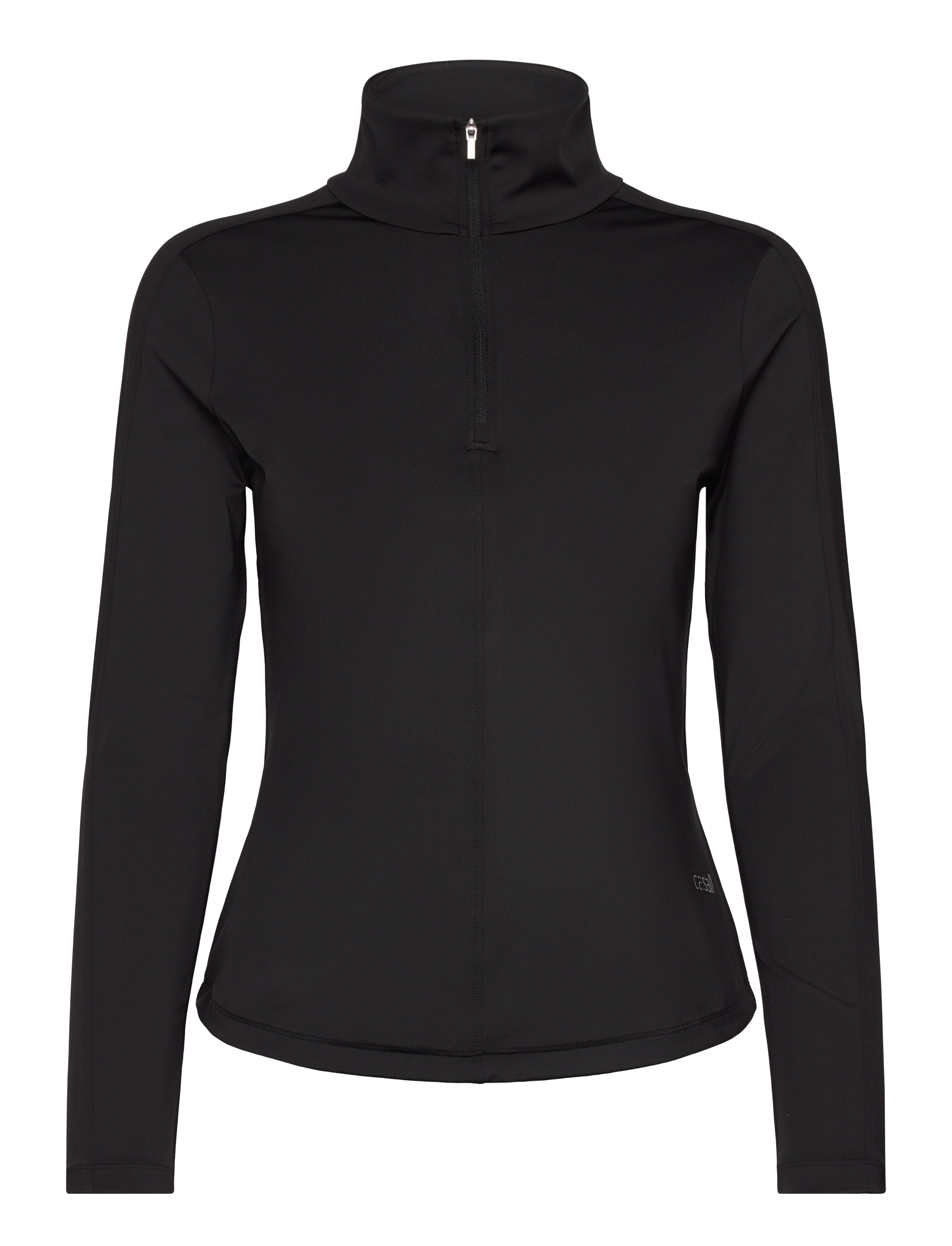 Casall Serene Half Zip Long Sleeve - Fleece & Midlayer - BLACK / black