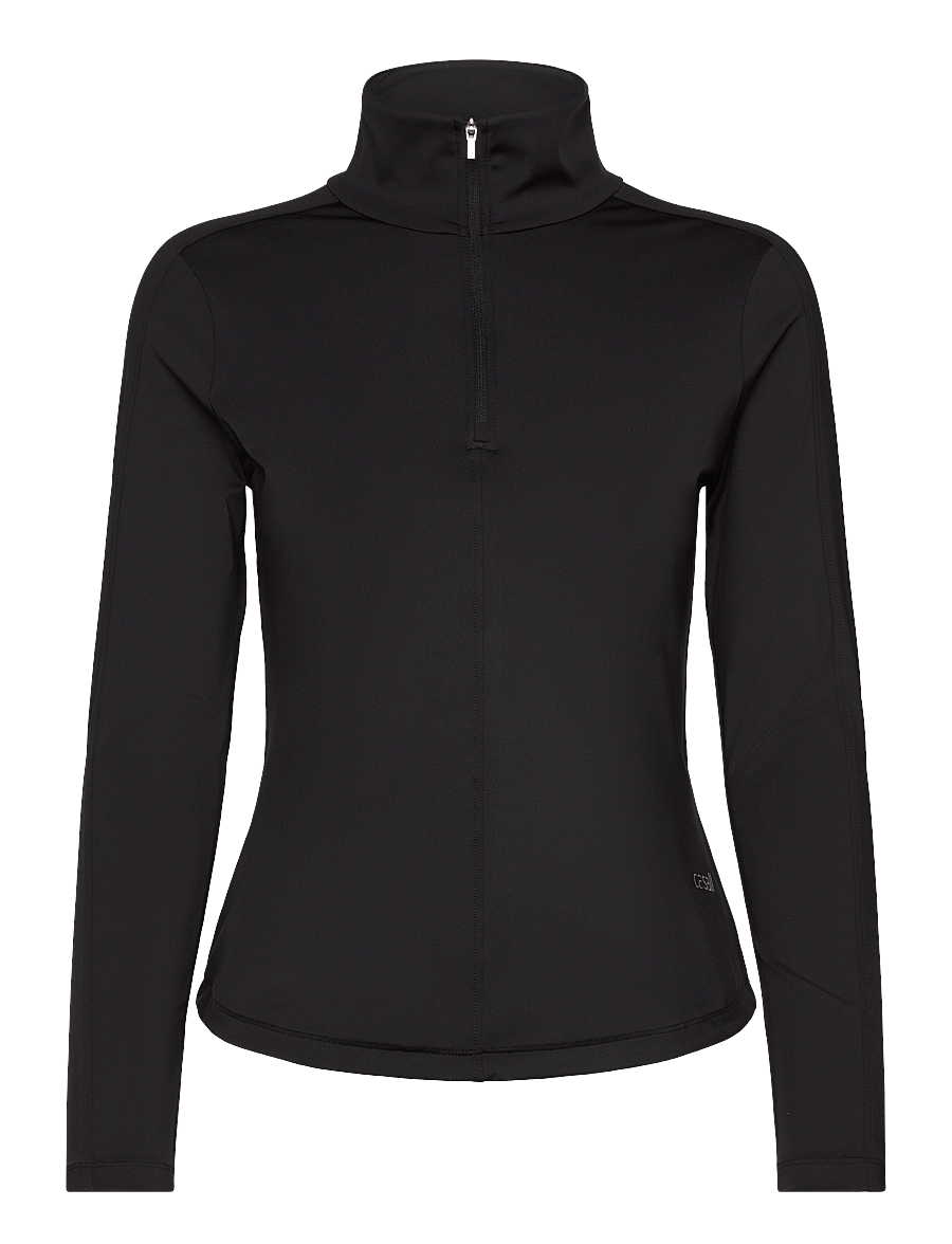 Casall - Serene Half Zip Long Sleeve - oberteile - black - 1