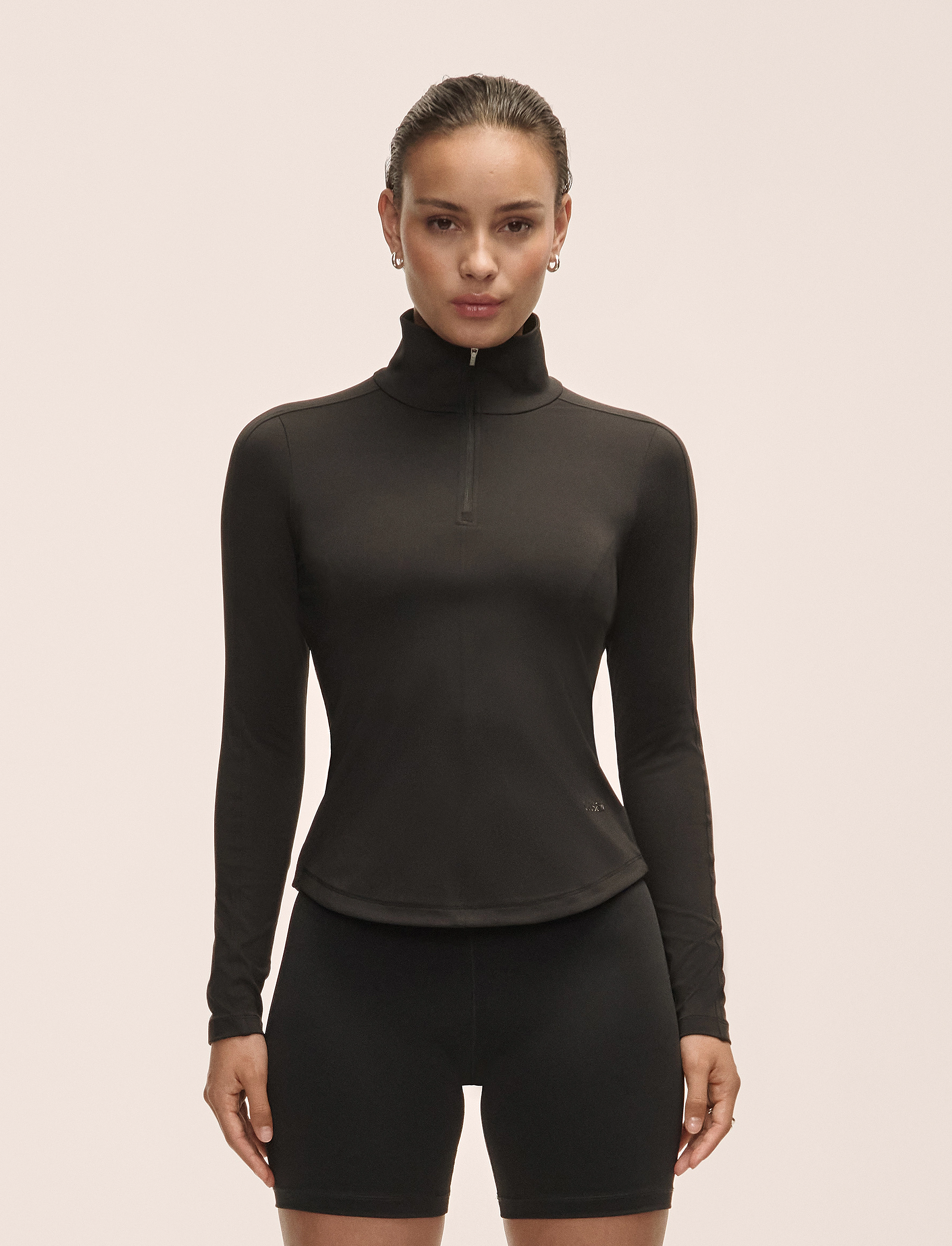 Casall Serene Half Zip Long Sleeve, XL, Sports Oberteile & T-shirts, Schwarz - Sport Sleeve Oberteile, Frauen