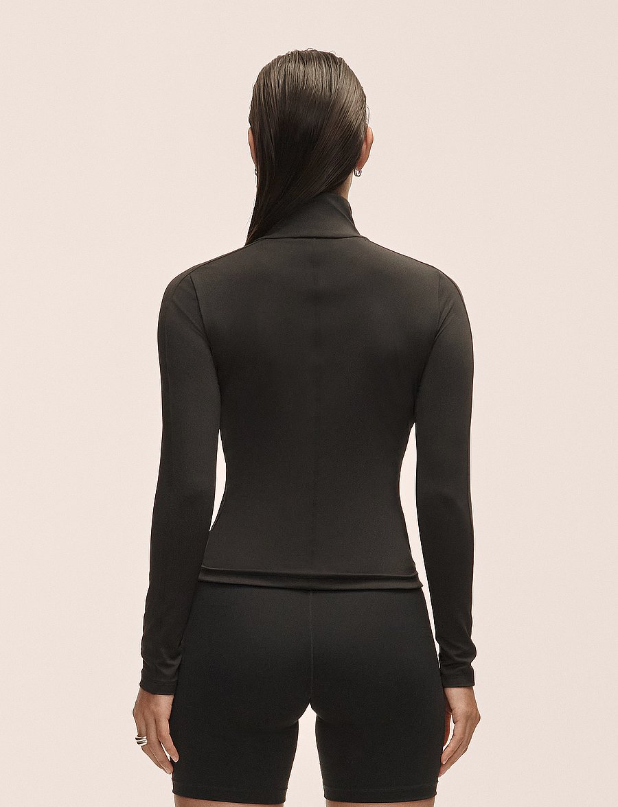 Casall - Serene Half Zip Long Sleeve - oberteile - black - 3