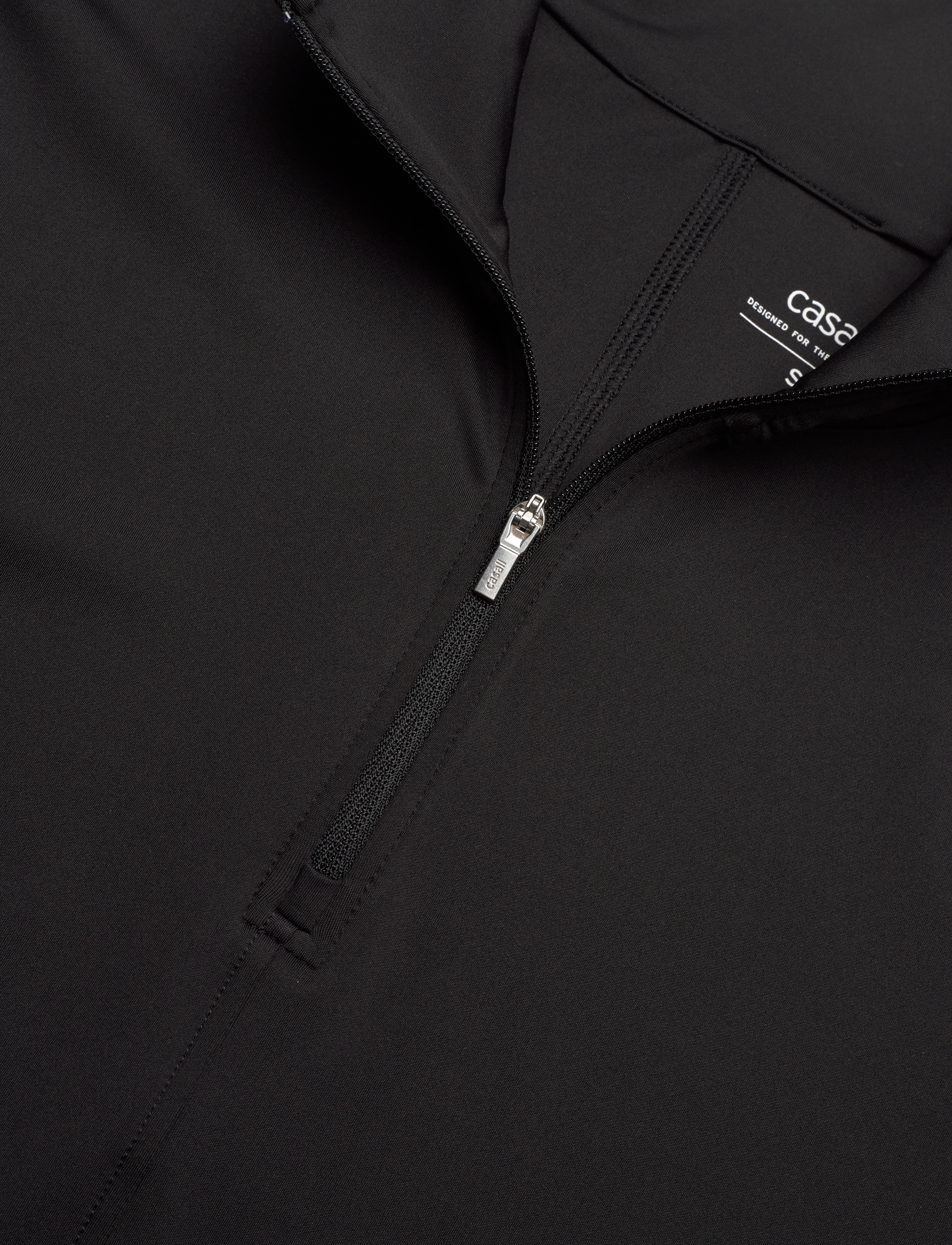 Casall - Serene Half Zip Long Sleeve - oberteile - black - 5
