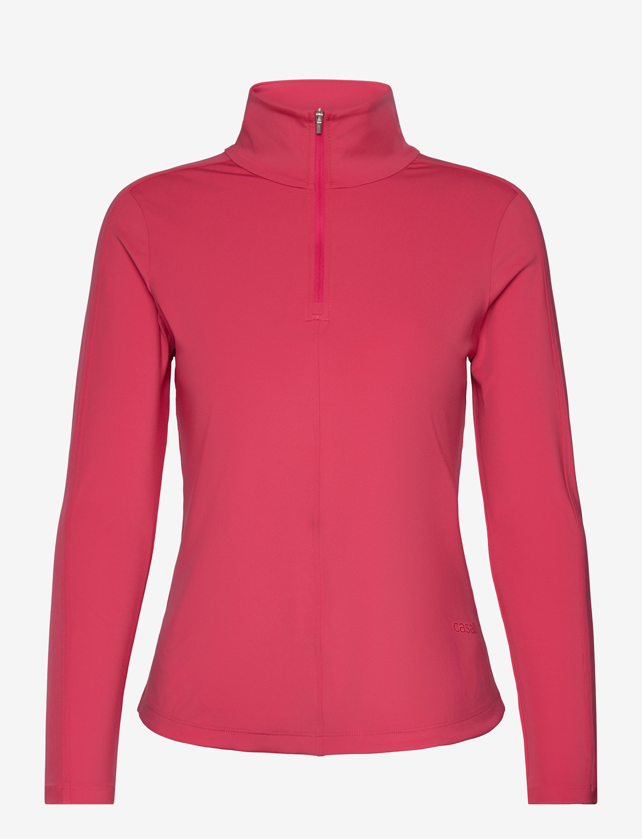 Casall - Serene Half Zip Long Sleeve - toppar - ruby blush - 1