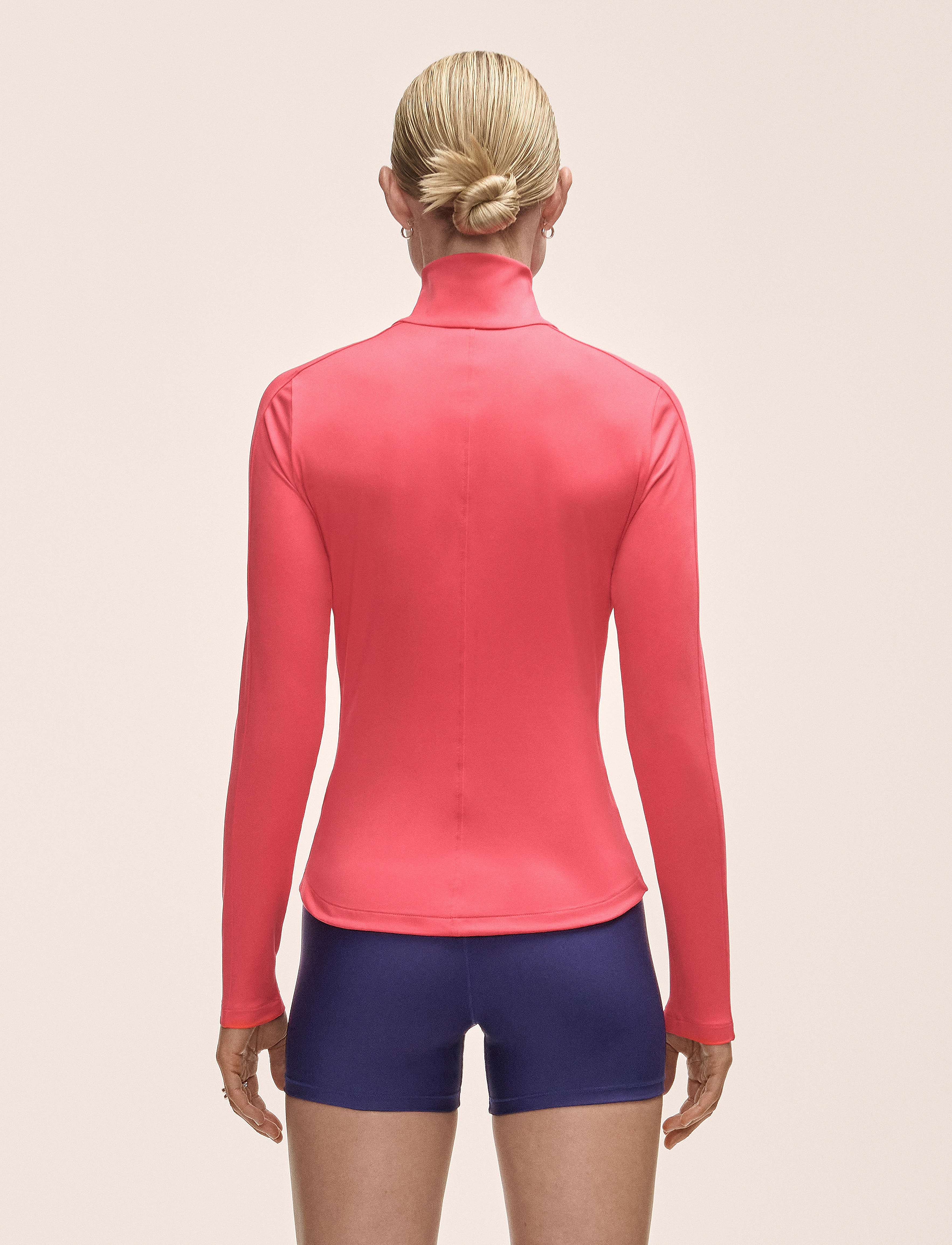 Casall - Serene Half Zip Long Sleeve - midlayer-jakker - ruby blush - 3
