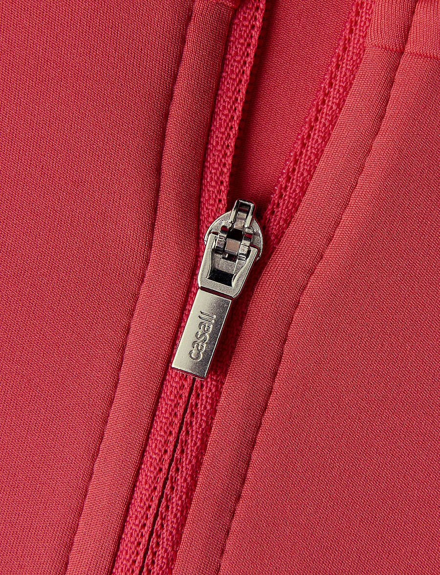 Casall - Serene Half Zip Long Sleeve - Överdelar - ruby blush - 4
