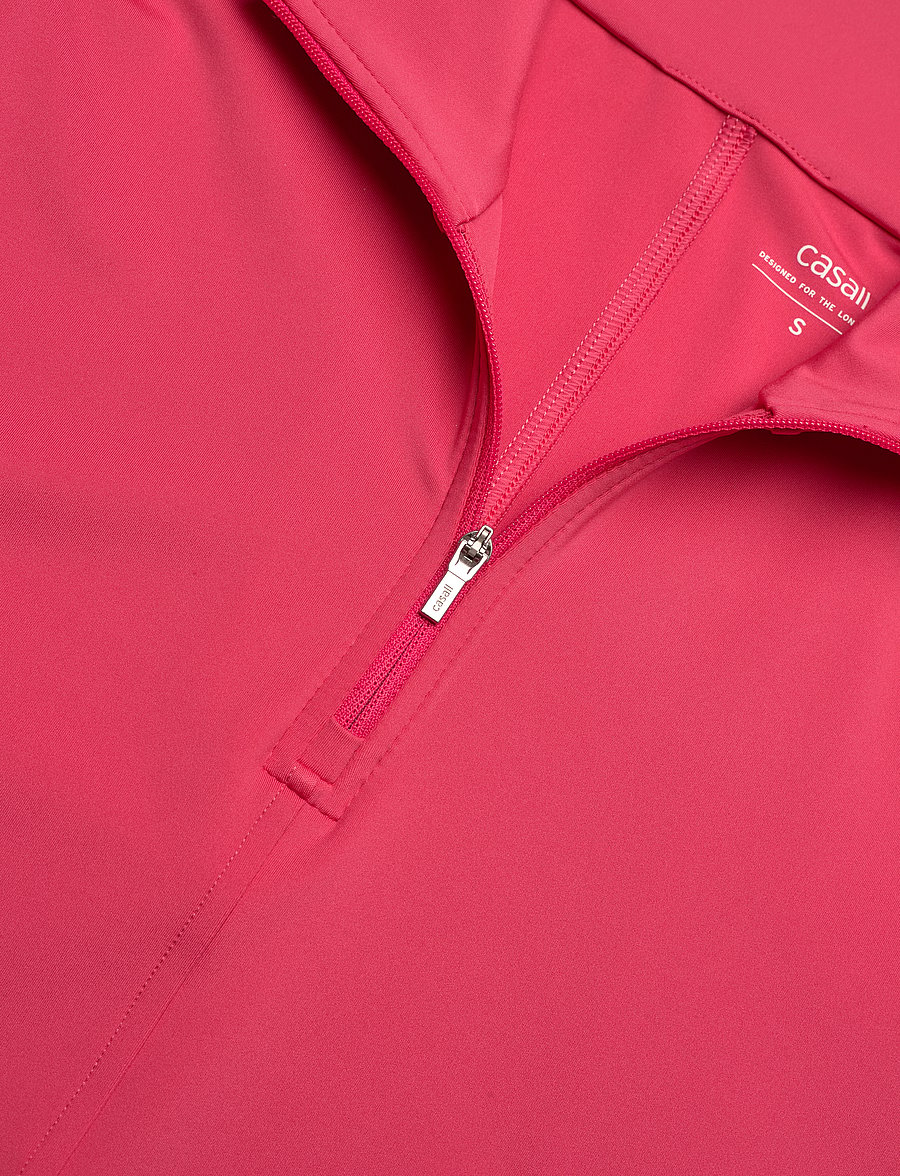 Casall - Serene Half Zip Long Sleeve - Överdelar - ruby blush - 5