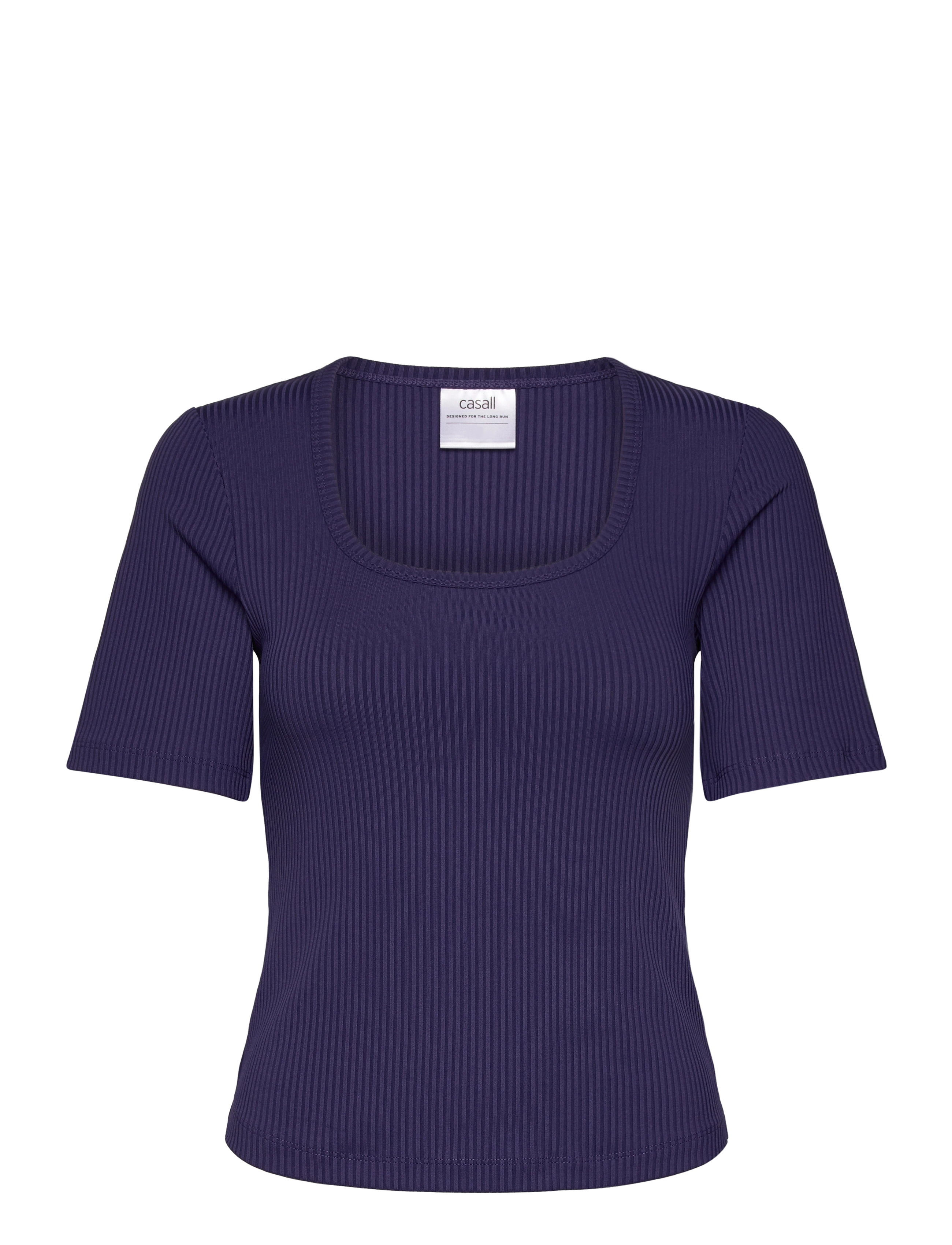 CASALL Scoop Rib Tee Lila - 34 - Damen