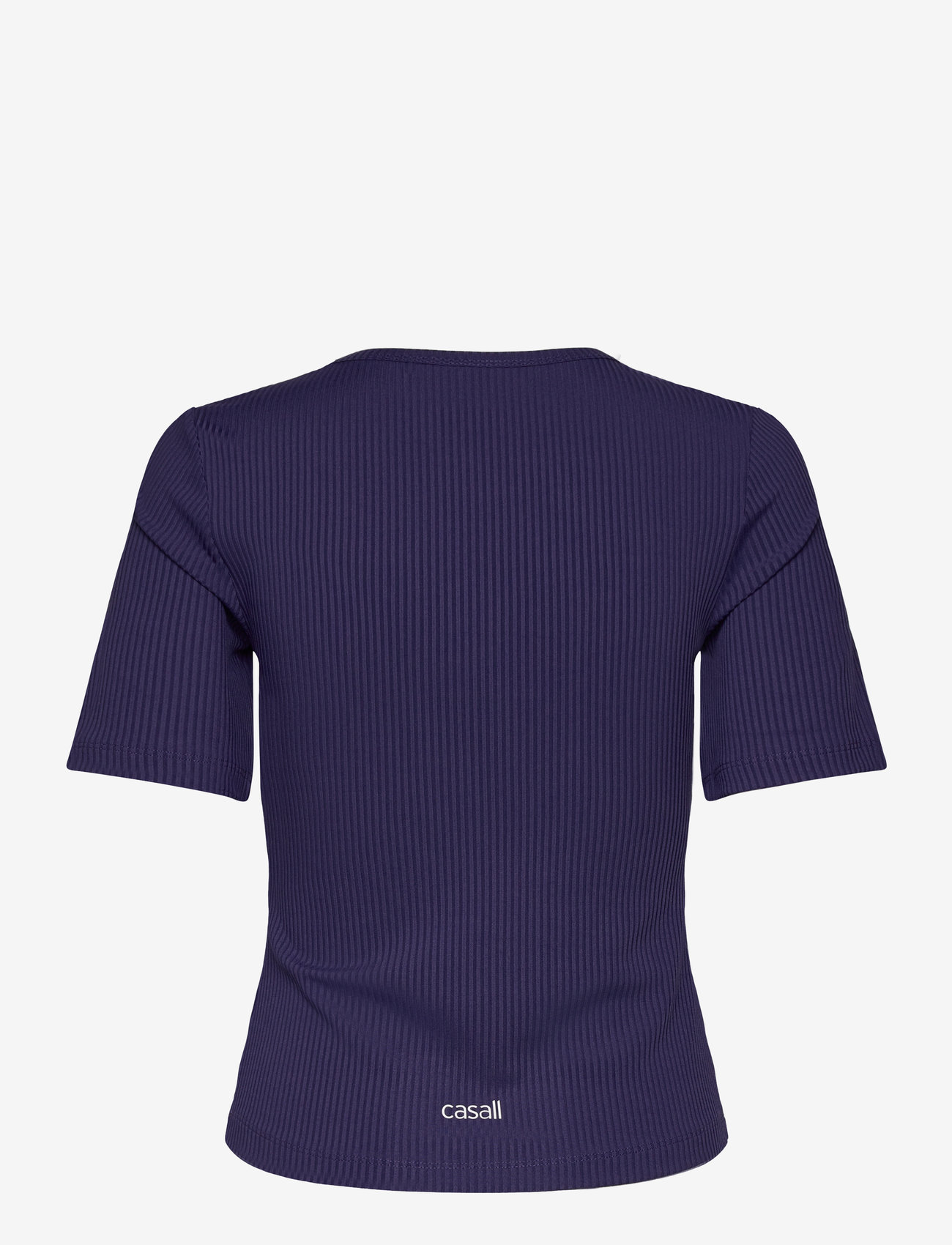 Casall - Scoop Rib Tee - t-shirts - purple eclipse - 2