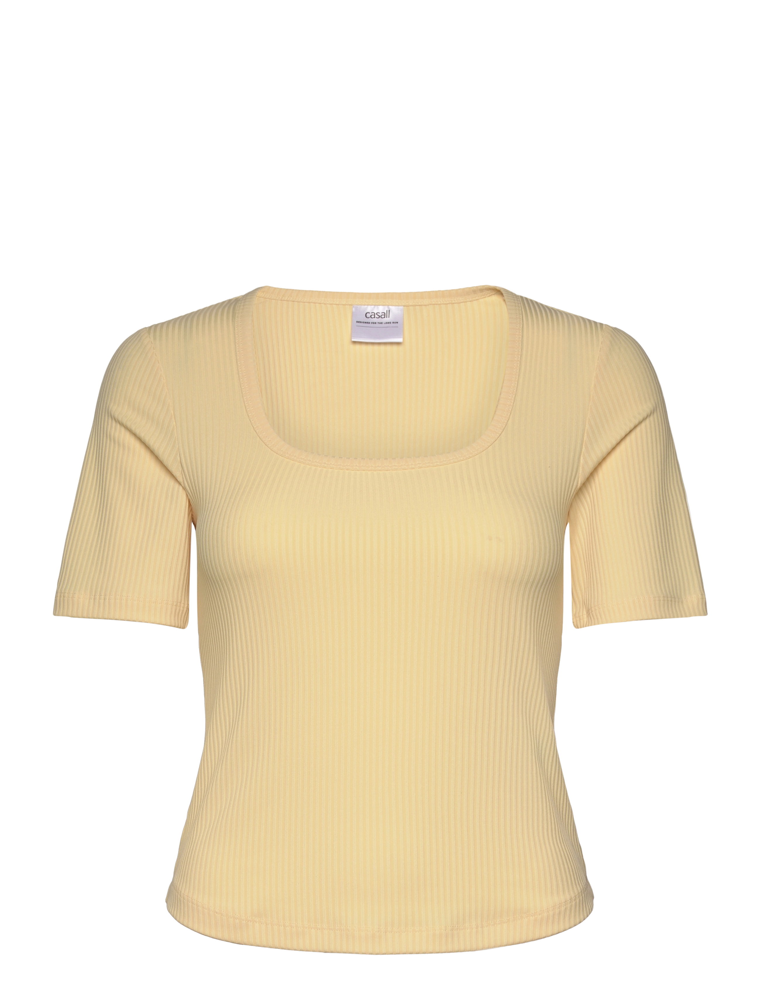 CASALL Scoop Rib Tee Gelb - 34 - Damen