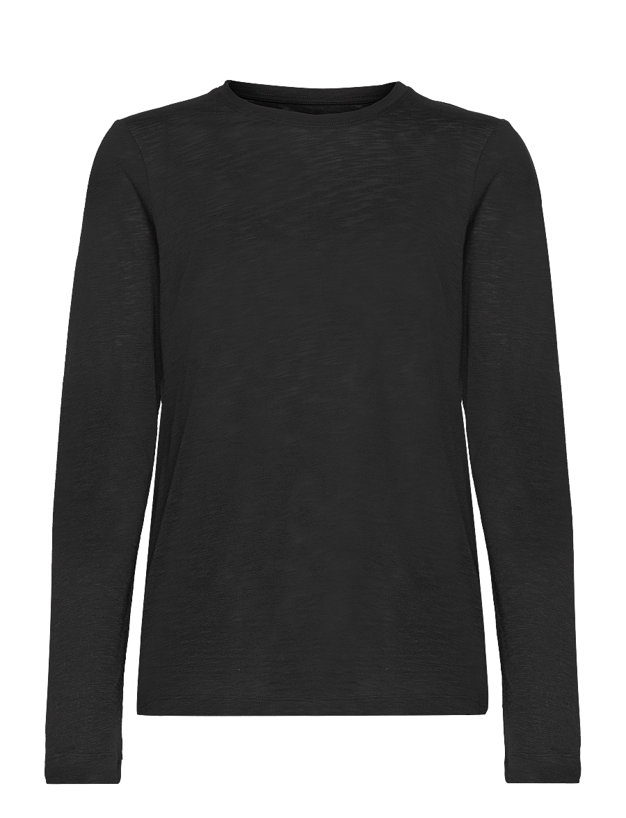 Casall - Soft Texture Long Sleeve - langarmshirts - black - 1