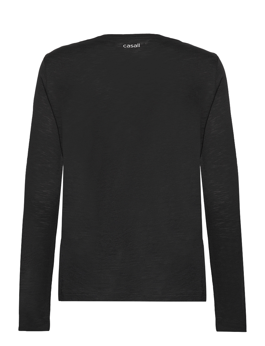 Casall - Soft Texture Long Sleeve - langarmshirts - black - 2