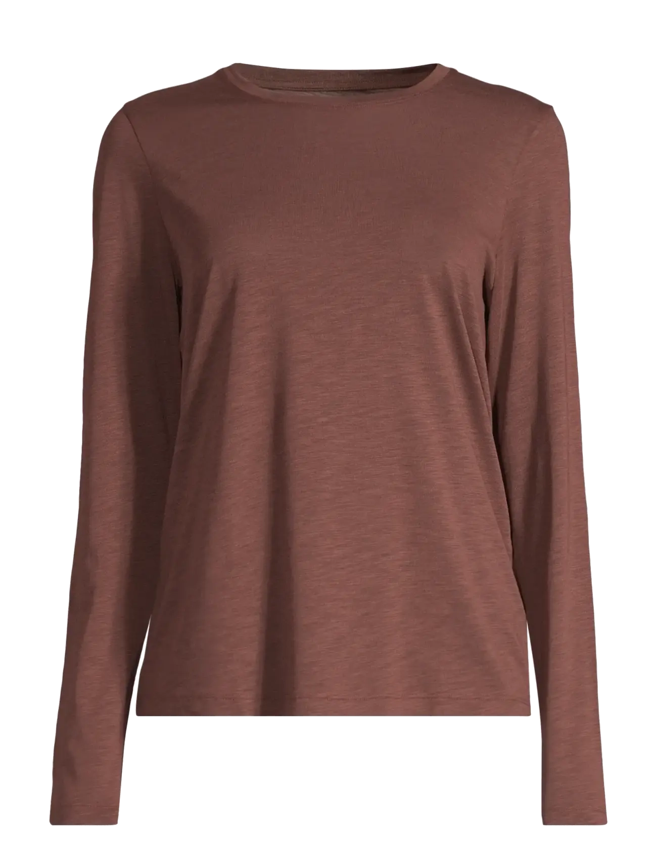 Casall Soft Texture Long Sleeve - Alussärgid ja T-särgid - DARK BROWN / brown