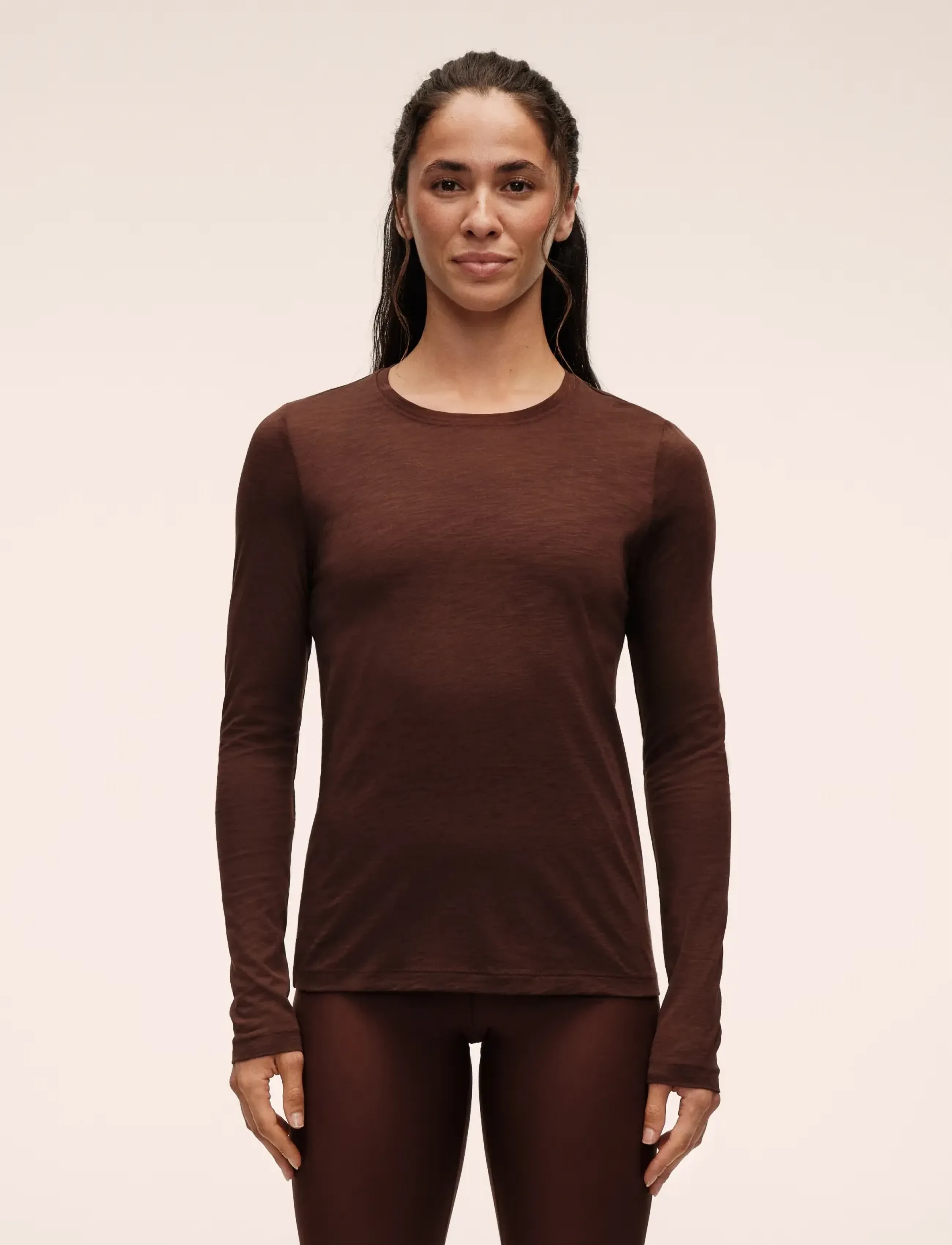 Casall - Soft Texture Long Sleeve - sügisene kokkuhoid - dark brown - 2