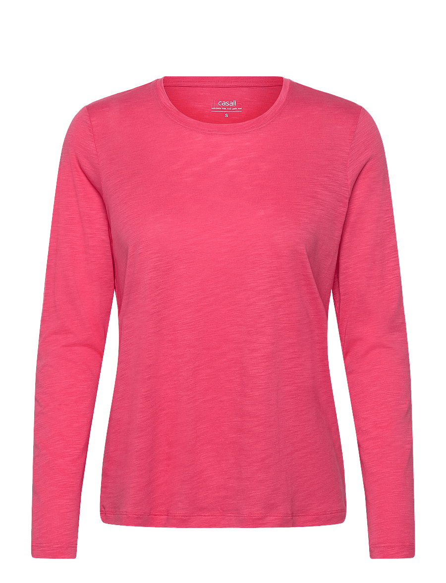 Casall - Soft Texture Long Sleeve - langarmshirts - ruby blush - 0