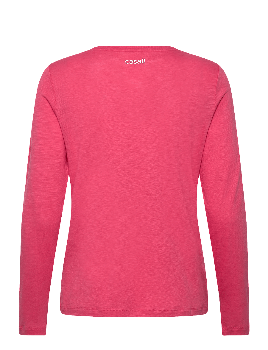 Casall - Soft Texture Long Sleeve - langarmshirts - ruby blush - 1