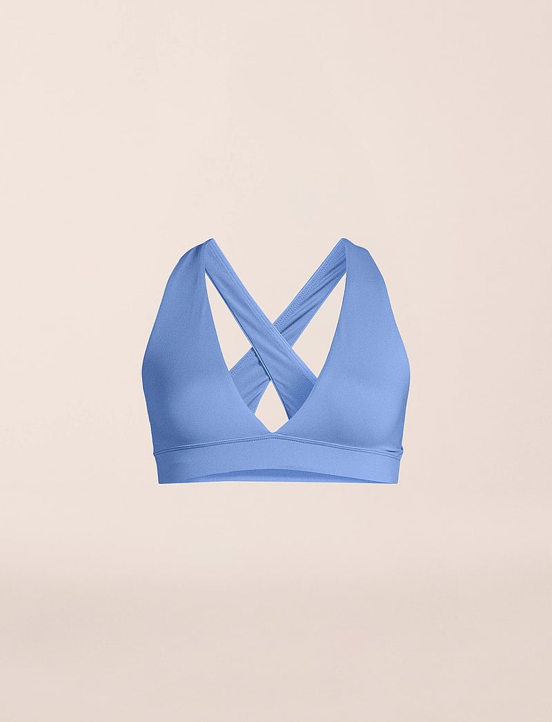 Casall - V-Neck Crossback Bikini Top - sportiga badkläder - riviera blue - 3