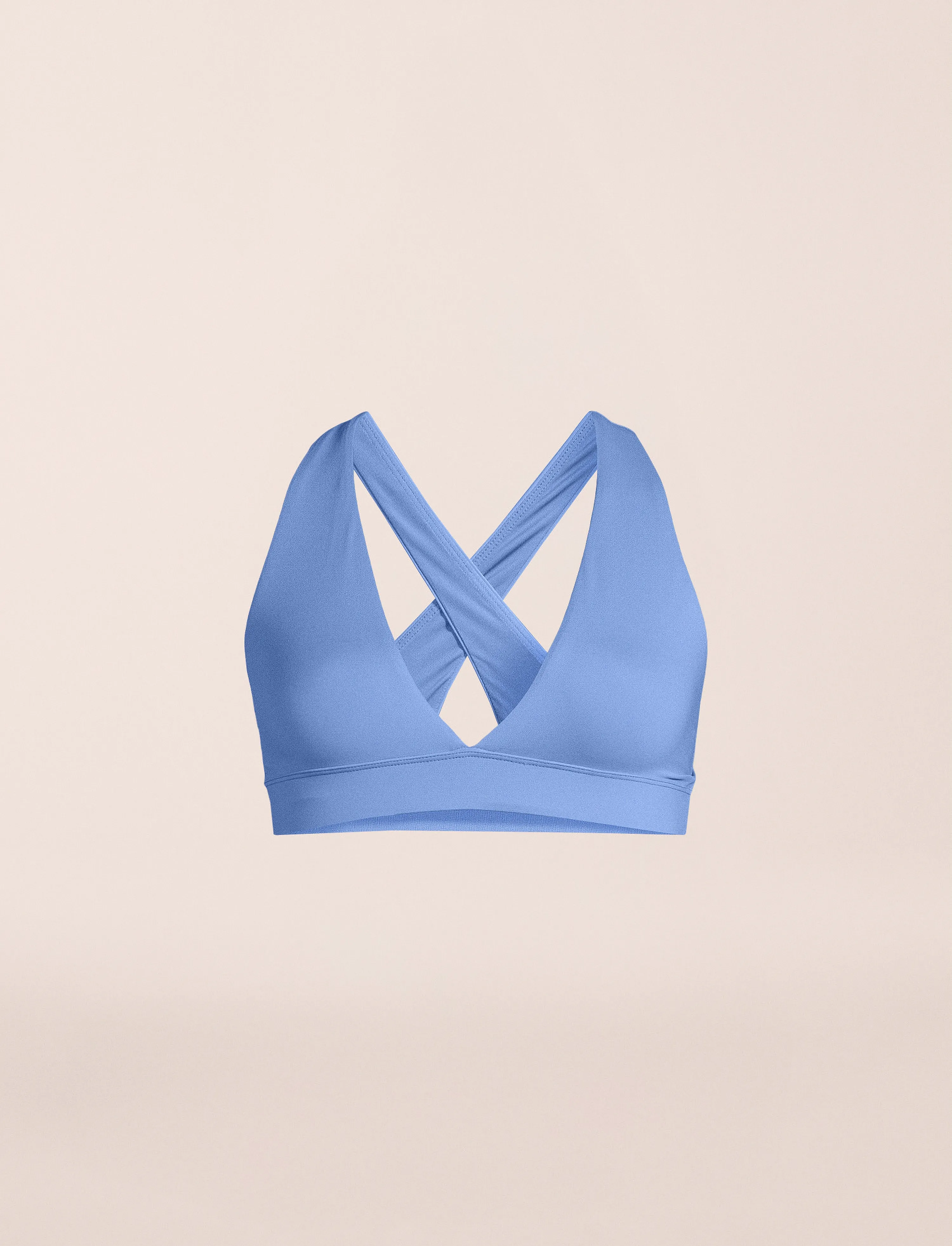 Casall - V-Neck Crossback Bikini Top - bikinis - riviera blue - 3