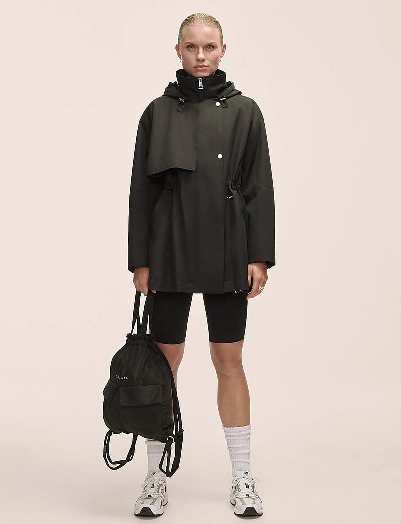 Casall - Scandi Trench Rain Coat - friluftsjackor - black - 0