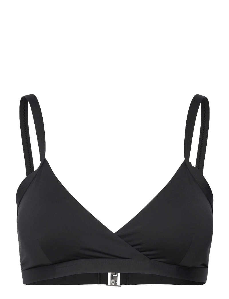 Casall - Overlap Bikini Top - sports swimwear - black - 1