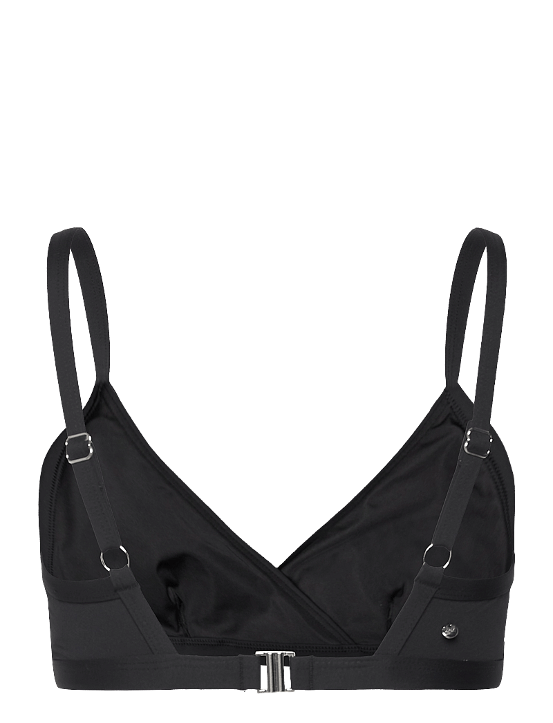 Casall - Overlap Bikini Top - sports swimwear - black - 2
