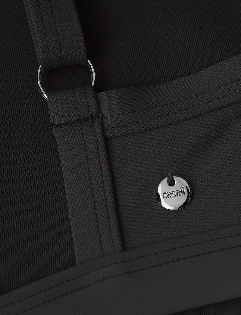 Casall - Overlap Bikini Top - sports swimwear - black - 4