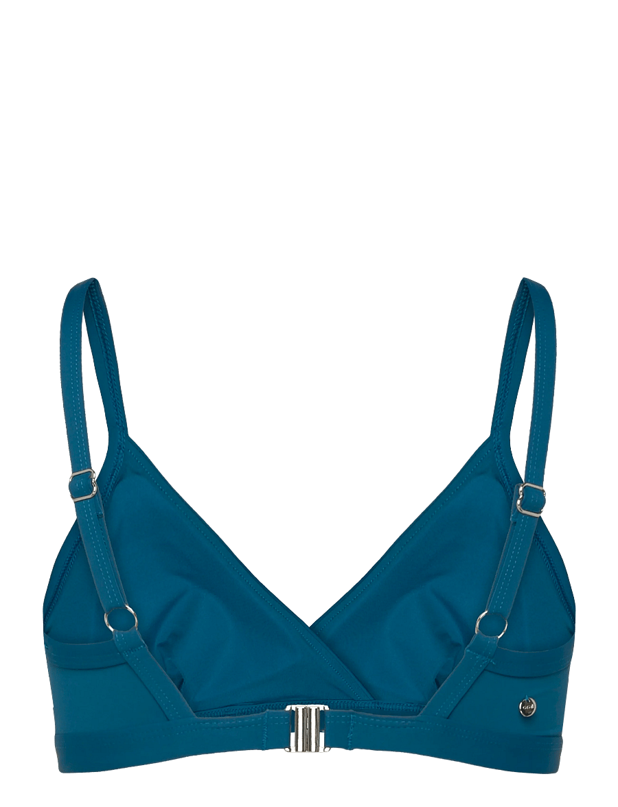 Casall - Overlap Bikini Top - sportlikud ujumisriided - blue teel - 1