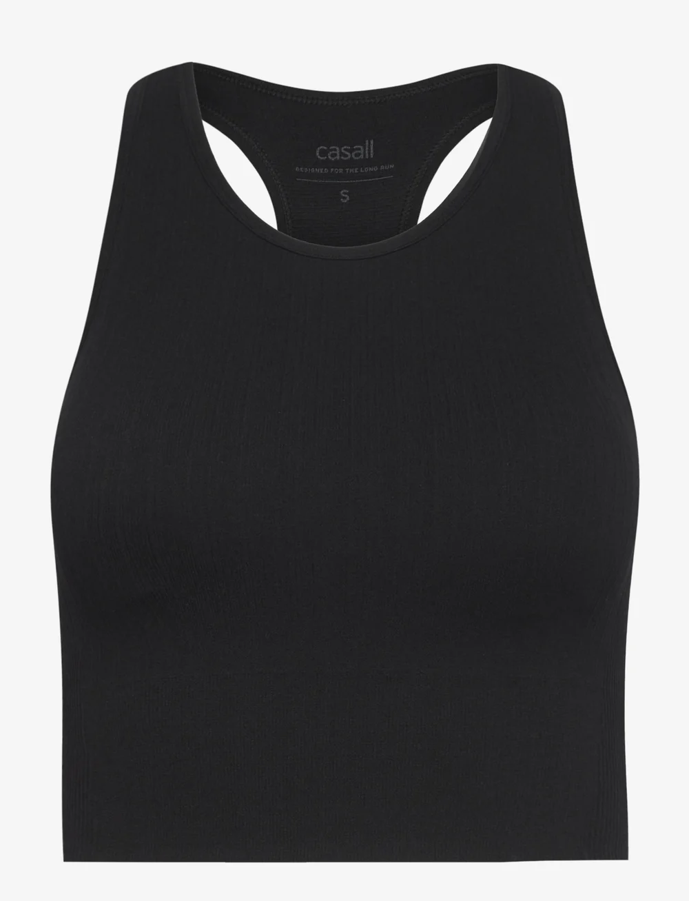 Casall - Multi Rib Seamless Padded Sports Top - crop tops - black - 1