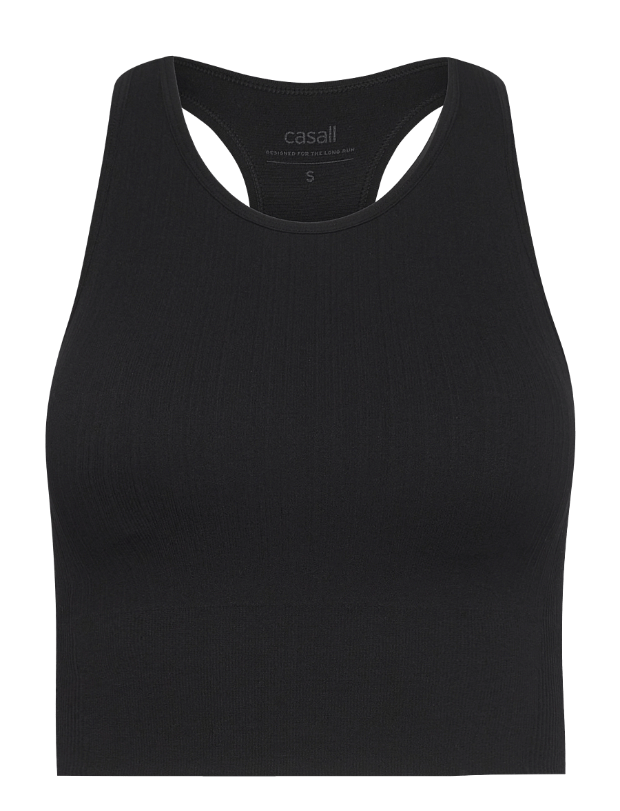 Casall - Multi Rib Seamless Padded Sports Top - hauts courts - black - 1