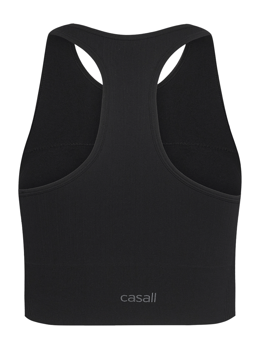 Casall - Multi Rib Seamless Padded Sports Top - hauts courts - black - 2