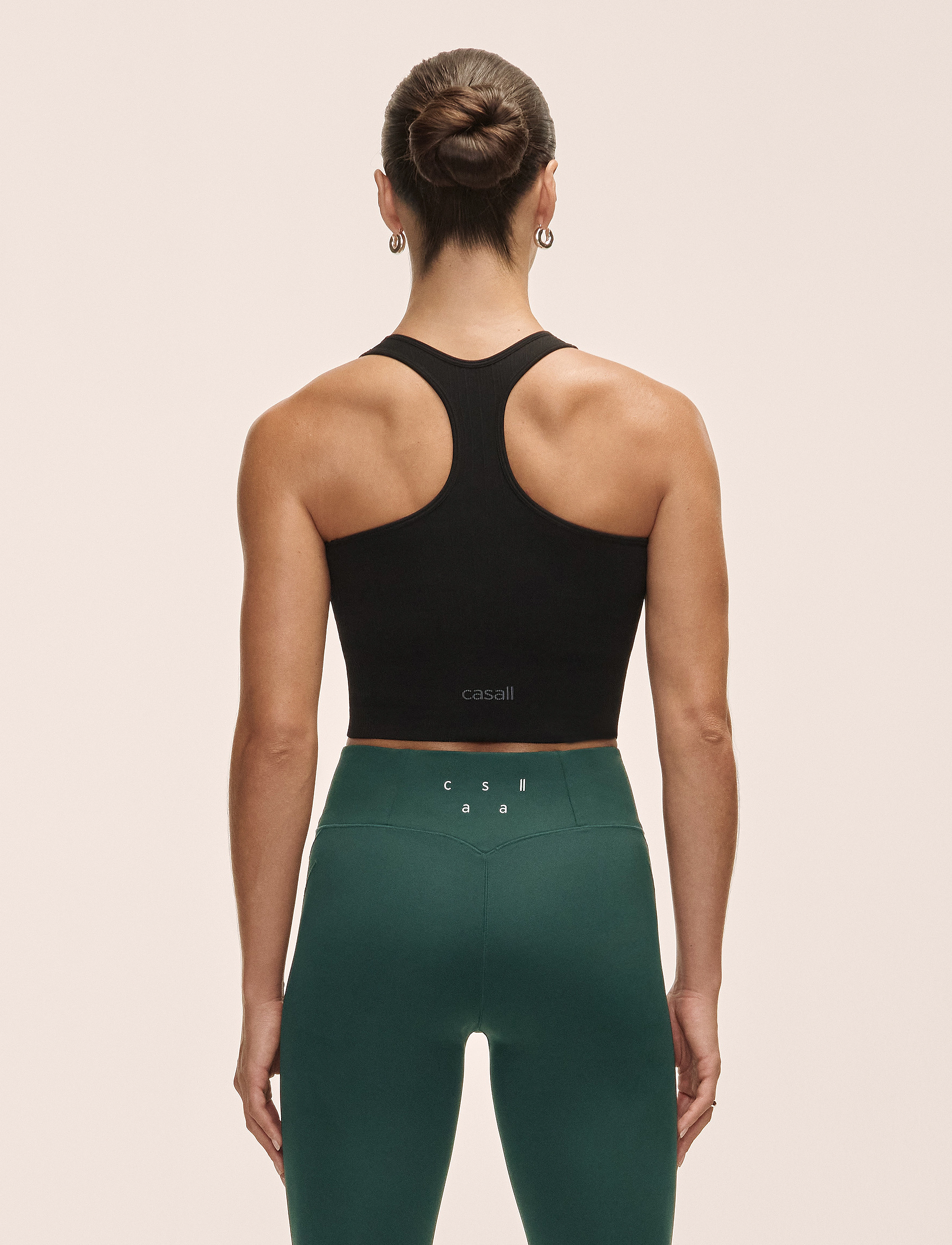 Casall - Multi Rib Seamless Padded Sports Top - crop-tops - black - 3