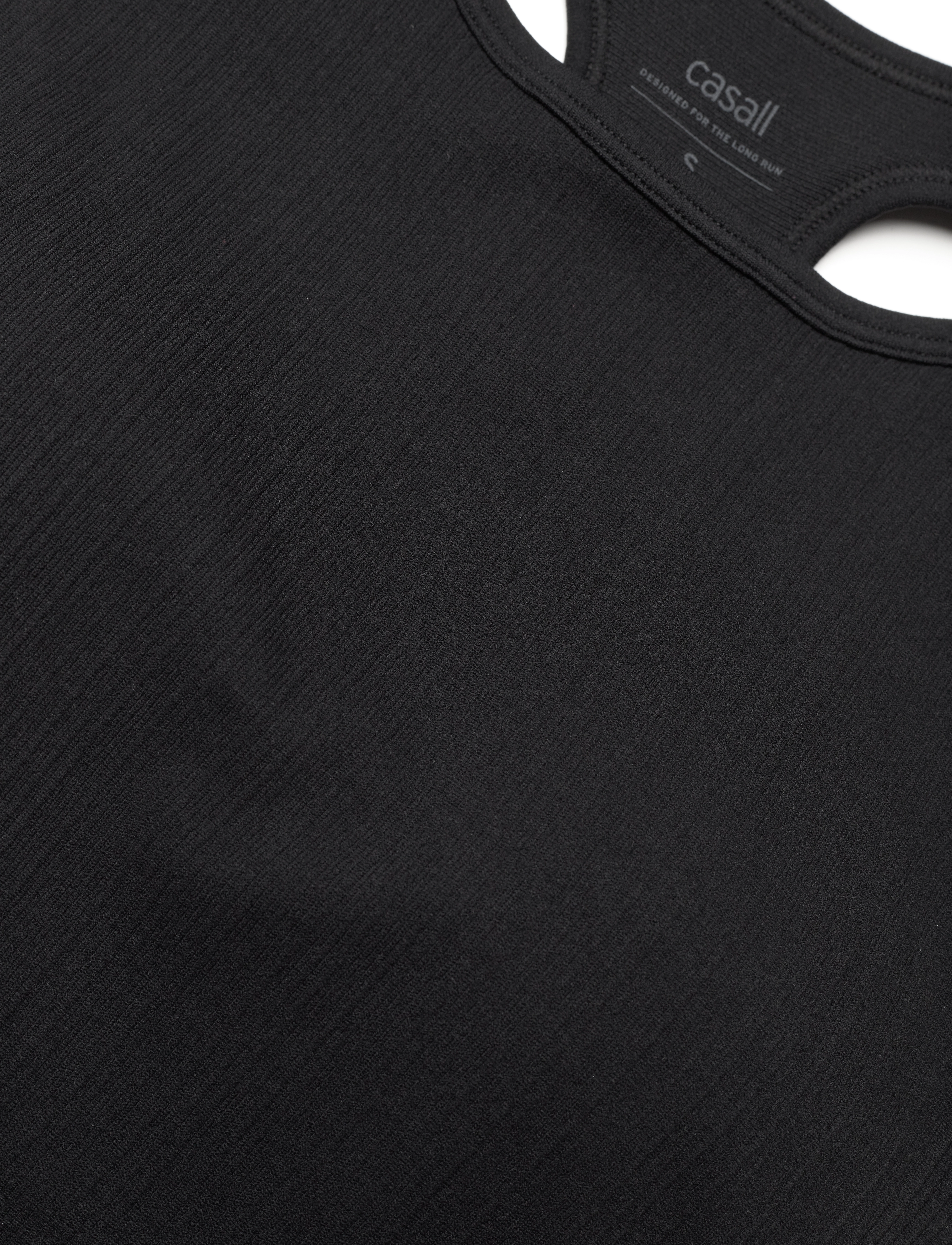 Casall - Multi Rib Seamless Padded Sports Top - crop-tops - black - 4