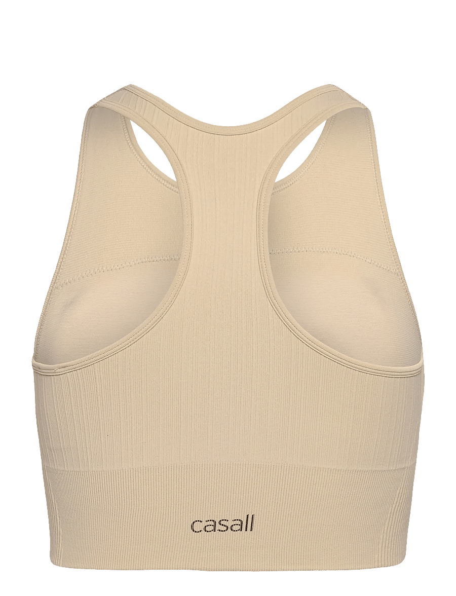 Casall - Multi Rib Seamless Padded Sports Top - hauts courts - ecru - 1