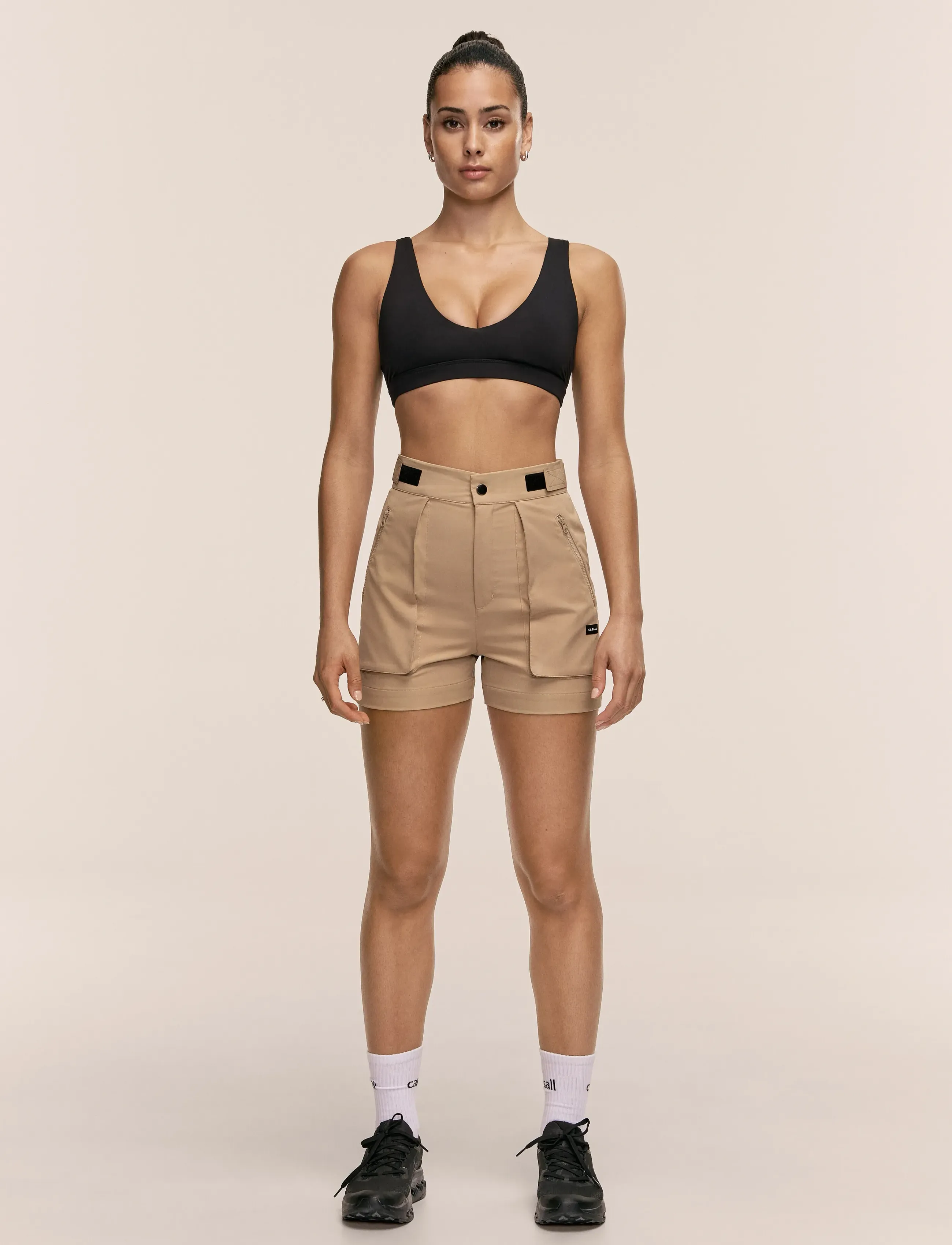 Casall Outdoor Active Shorts, S, Beige, Shorts > Sportsshorts, Dame