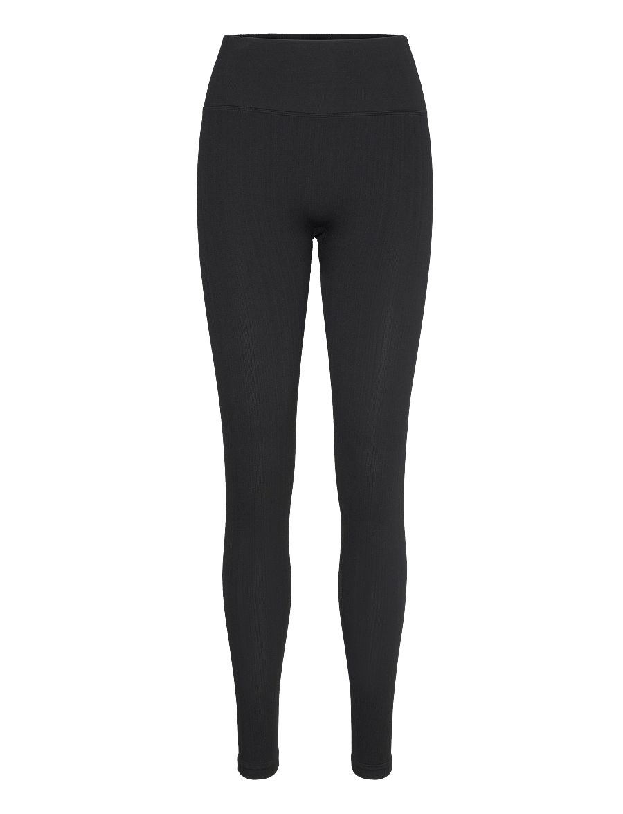 Casall - Multi Rib Seamless High Waist Tights - treniņu legingi - black - 1