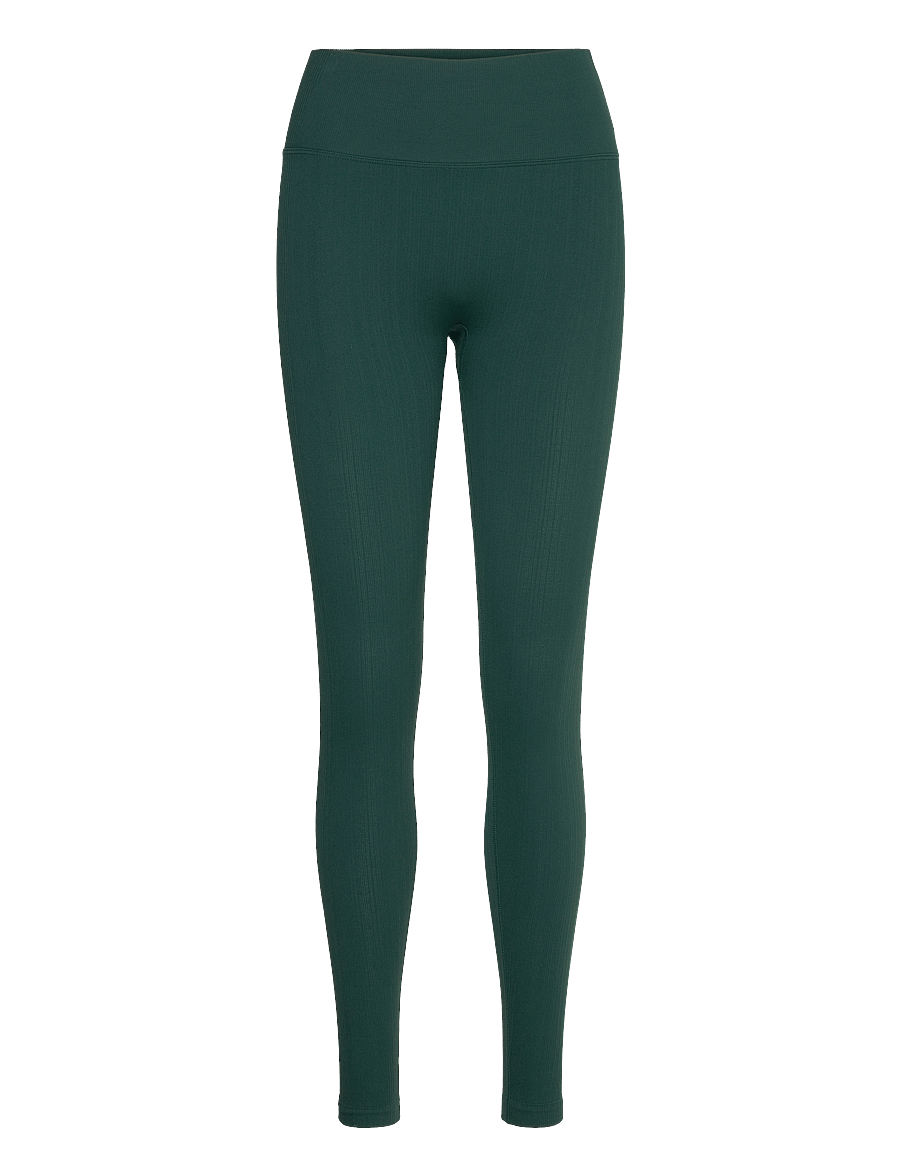 Casall - Multi Rib Seamless High Waist Tights - Õmblusteta retuusid - dark pine - 1