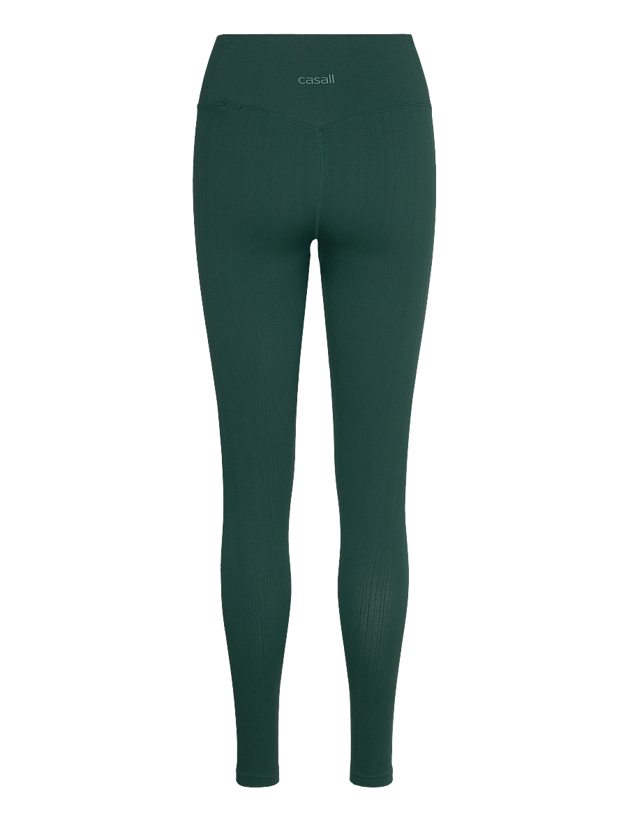 Casall - Multi Rib Seamless High Waist Tights - Õmblusteta retuusid - dark pine - 2