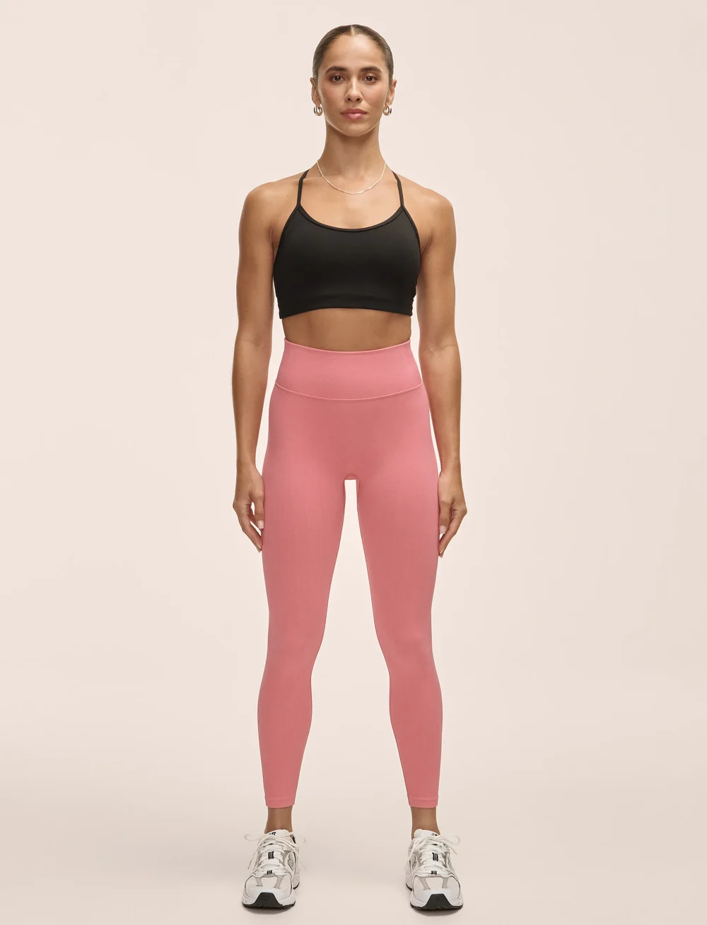 Casall - Multi Rib Seamless High Waist Tights - träningstights - soft berry - 0