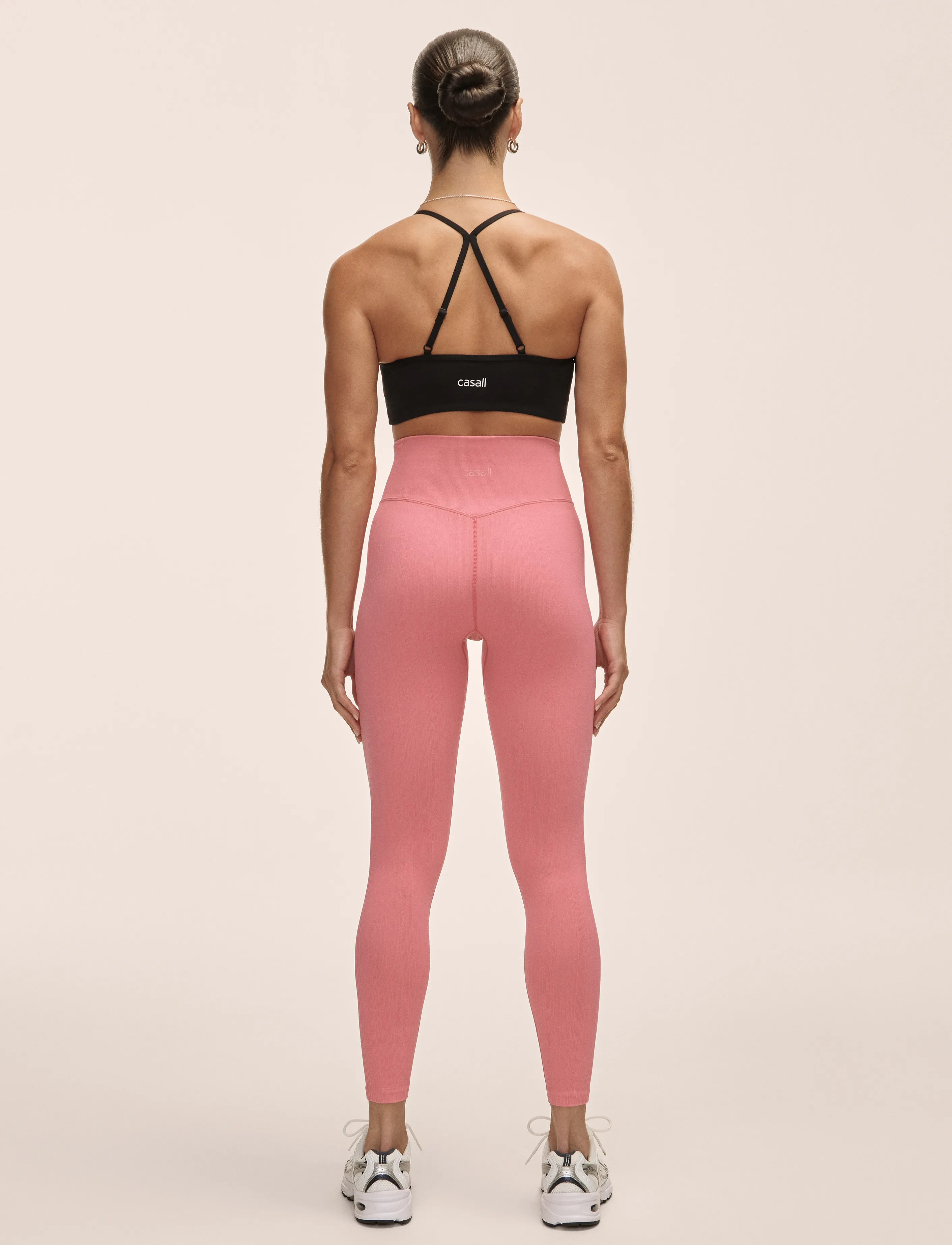Casall - Multi Rib Seamless High Waist Tights - trainingstights - soft berry - 3