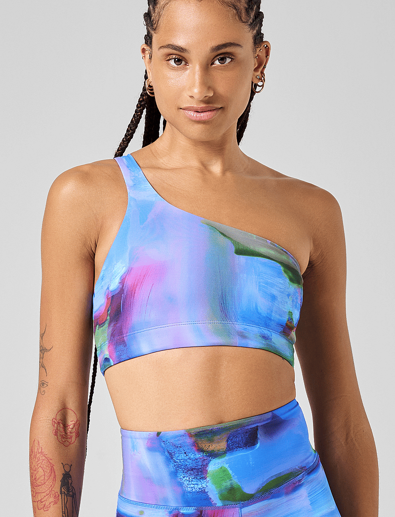 Casall - High Waist Printed Bikini Bottom - sportsbadetøj - blue nostalgia - 0