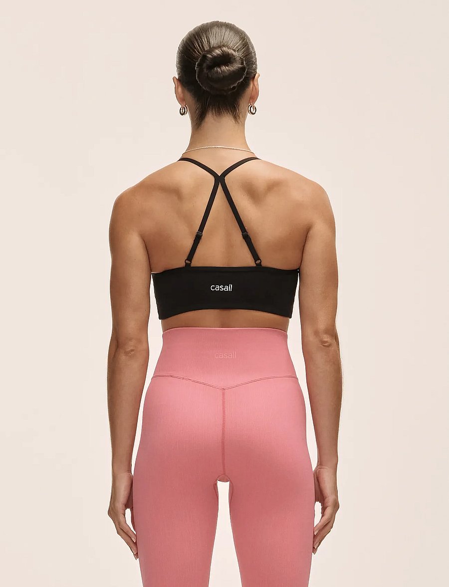 Casall - Sleek Strappy Sports Bra - medium støtte - black - 3