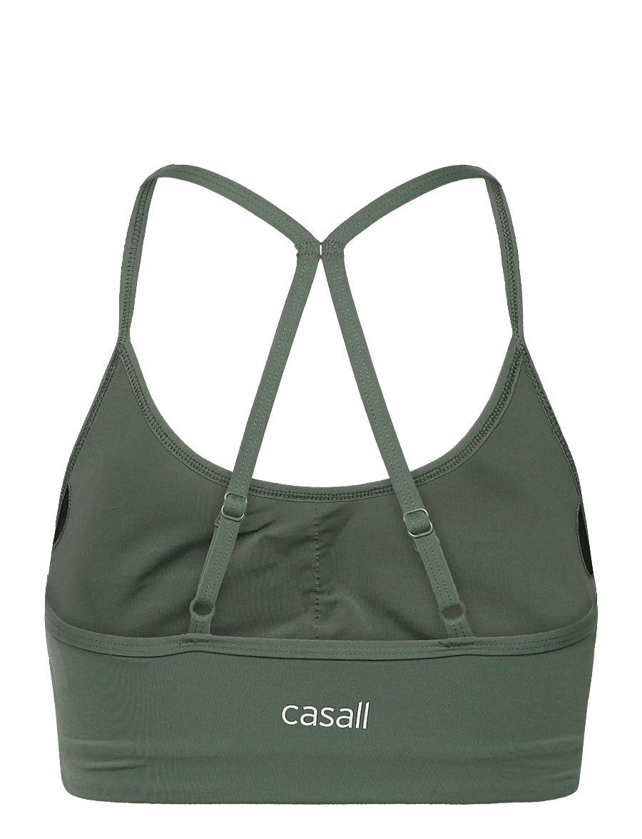 Casall - Sleek Strappy Sports Bra - mittlerer halt - dusty green - 1
